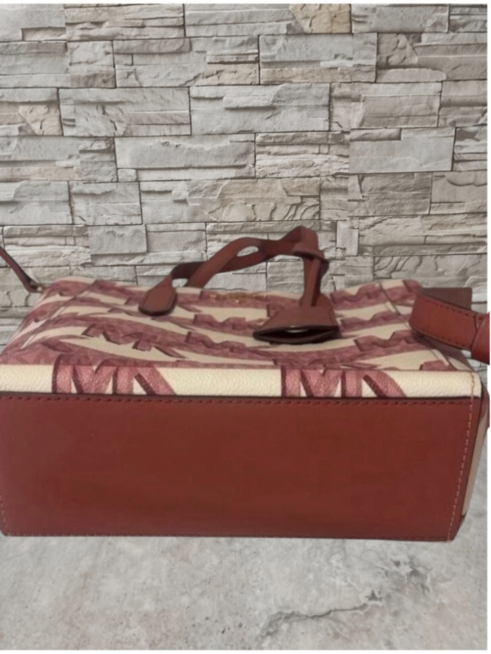 Michael Kors Sinclair Logo Shopper Tote & Matching Wallet Cinnamon Pink Cream - Picture 6 of 13